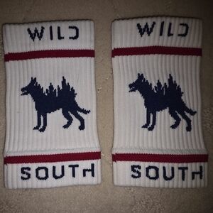 White and Red WILD South Wristbands